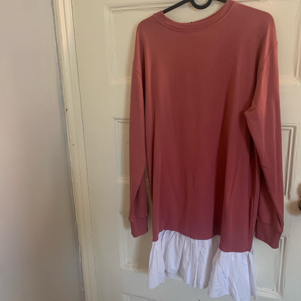 Ruffle sweater dress